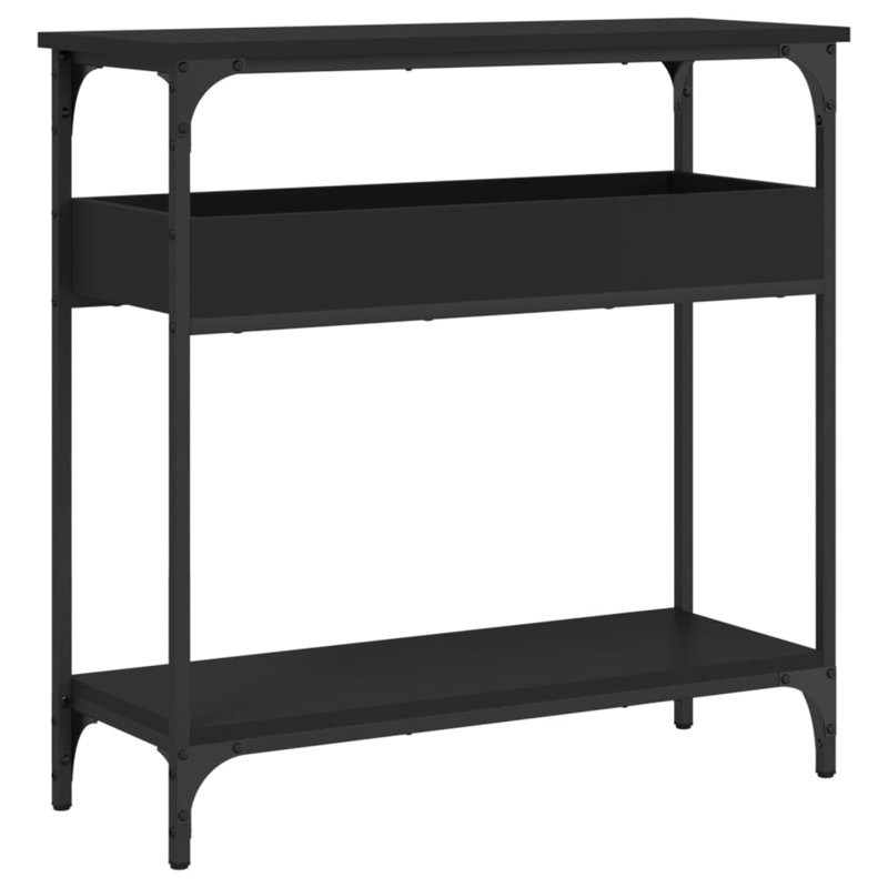 Wareesha Console Table, 29.5" H x 29.5" W x 11.4" D , Black