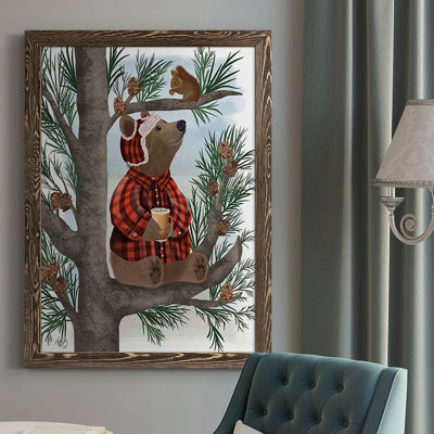 Lumberjack Bear Pine Tree Coffee Break