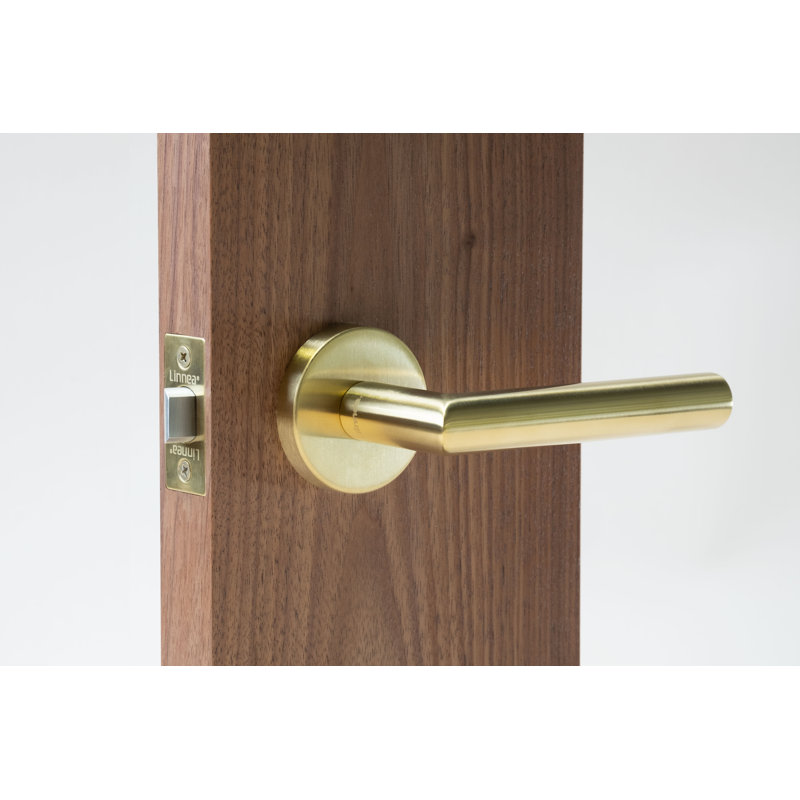 Ensemble de levier Alpine 02 avec rose rond, 2.75", Noir satiné, Passage (couloir et garde-robe)