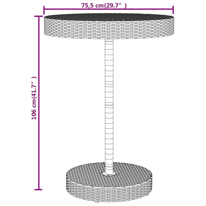 Tabouret de bar et table de bistro, Noir