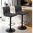 Tufted Fabric Bar Stools Set of 2, Adjustable Swivel Counter Height Barstools with Back, Upholstered Armless Airlift Bar Chairs for Kitchen Dining Cafe-118611198-118611200-33198492