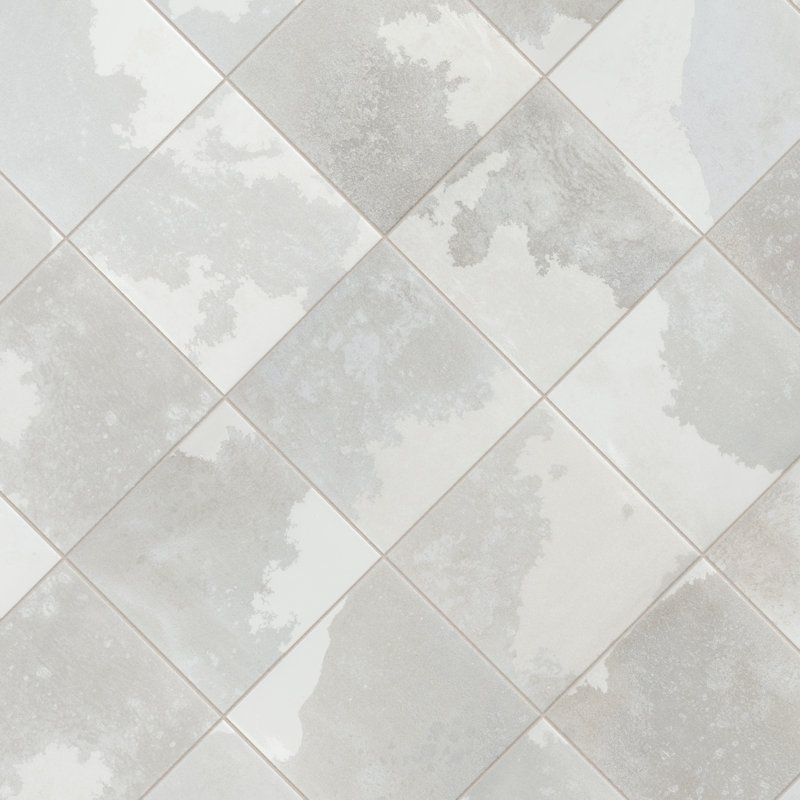 Kings Luxe Tradition 8" x 16" Porcelain Vintage Wall Tile, Silver