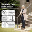 Double colonne noire transitionnelle en acier inoxydable 180 cm 1 pièce