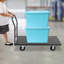 Steel Plate Trolley 2000Lbs 24*49In With Front Handrail Grey
