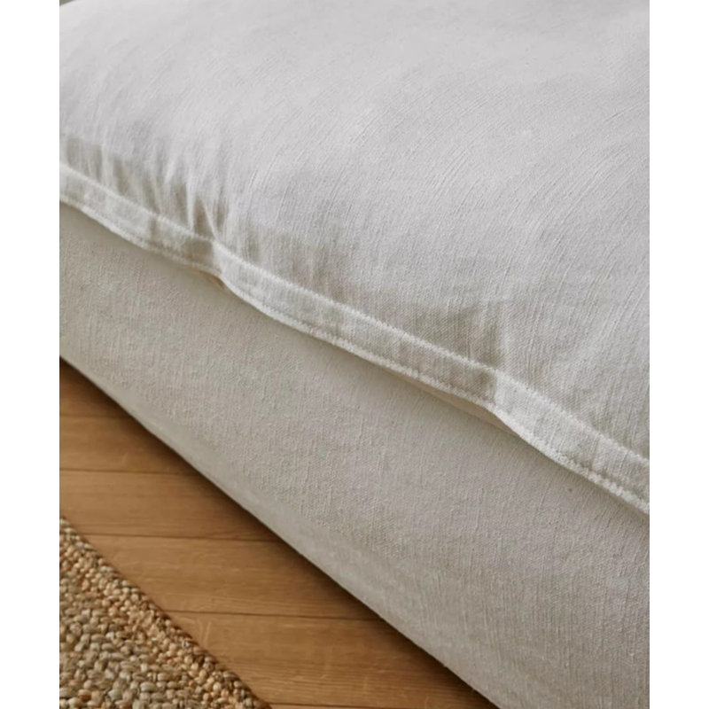 Canapé en tissu blanc Simple Fashion, H 30,71 po x l 82,68 po x P 37,4 po, 2