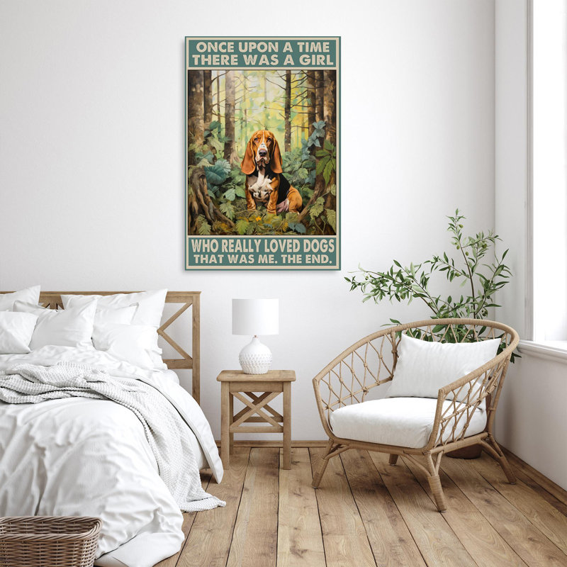 Basset hound qui aime vraiment les chiens 2, H 36 po x l 24 po x P 1,25 po