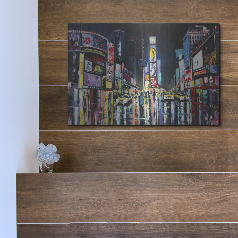 "NY" par Luxe Metal Portfolio, H 12 po x l 16 po