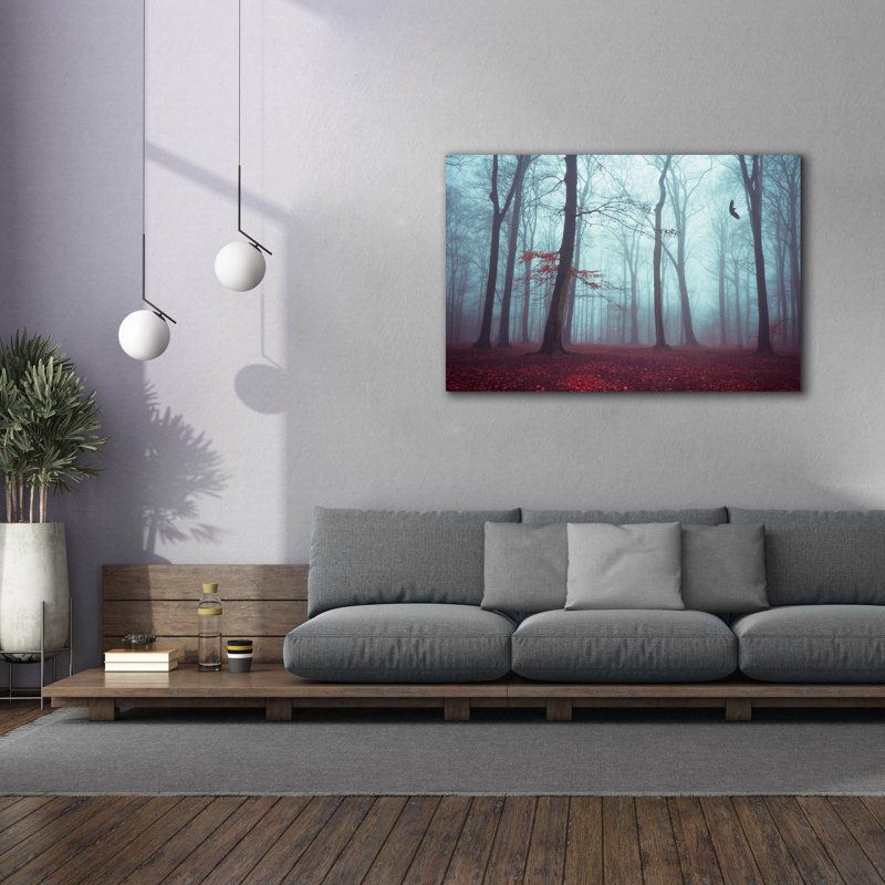 Toile épique Graffiti «Solstice In Fog» par Dirk Wustenhagen, 60 po x 40 po