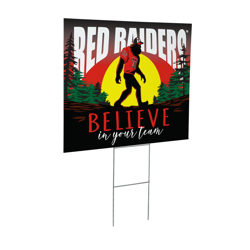 Texas Tech University Yard Sign, Bigfoot