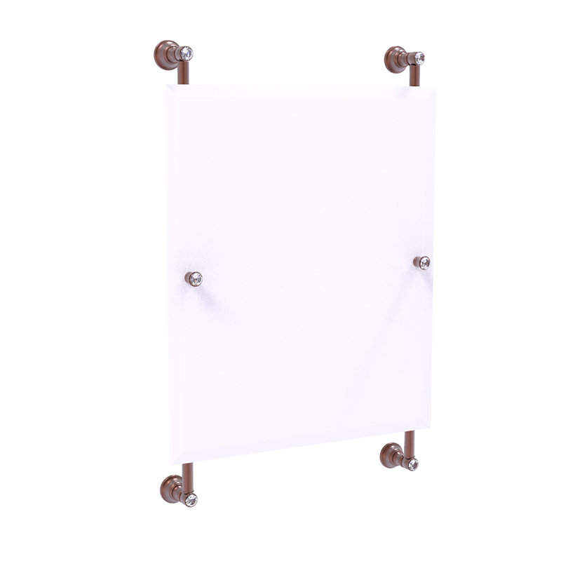 Miroir de meuble-lavabo biseauté sans cadre Gavin, 27,7 po x 21 po, Cuivre antique