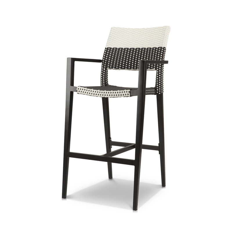 Chloe Stacking Bar Arm Chair, Black