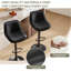 Tabourets de bar pivotants et réglables avec revêtement rembourré et structure en métal (lot de 2)-995108857