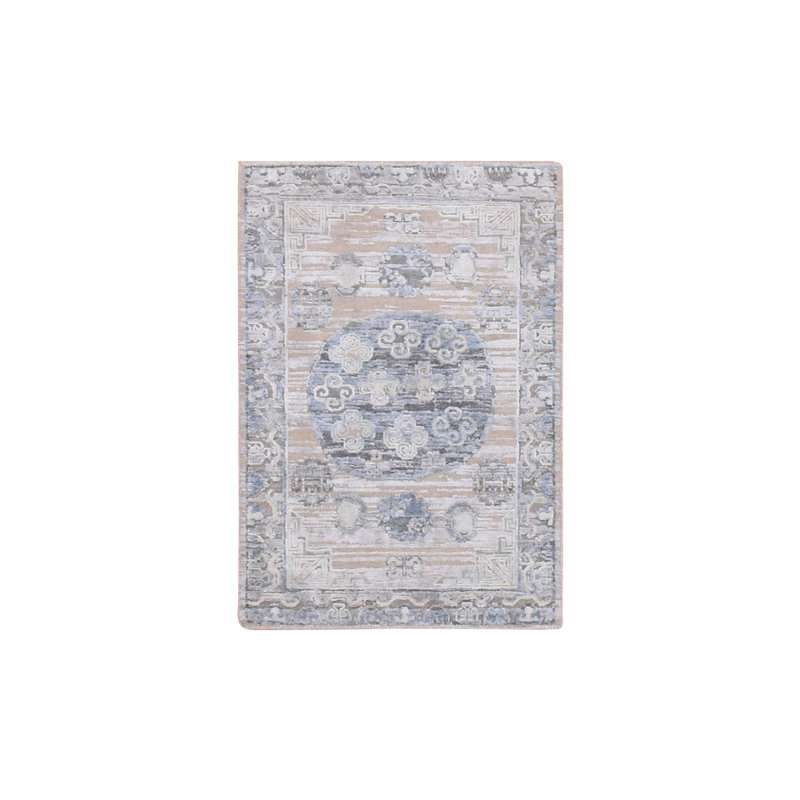 Tapis rectangulaire nouvel âge en laine 2 pi x 3 pi catégorisé catégora Gris