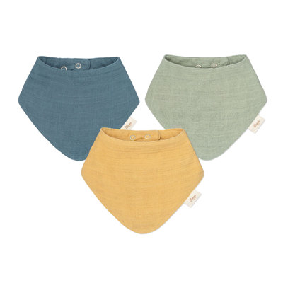 Muslin 3Pc Bib Set -River