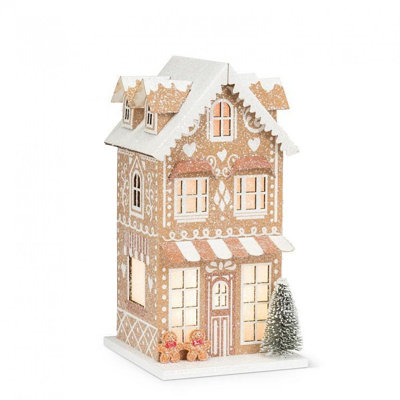 Medium Tall Gingerbread Led House