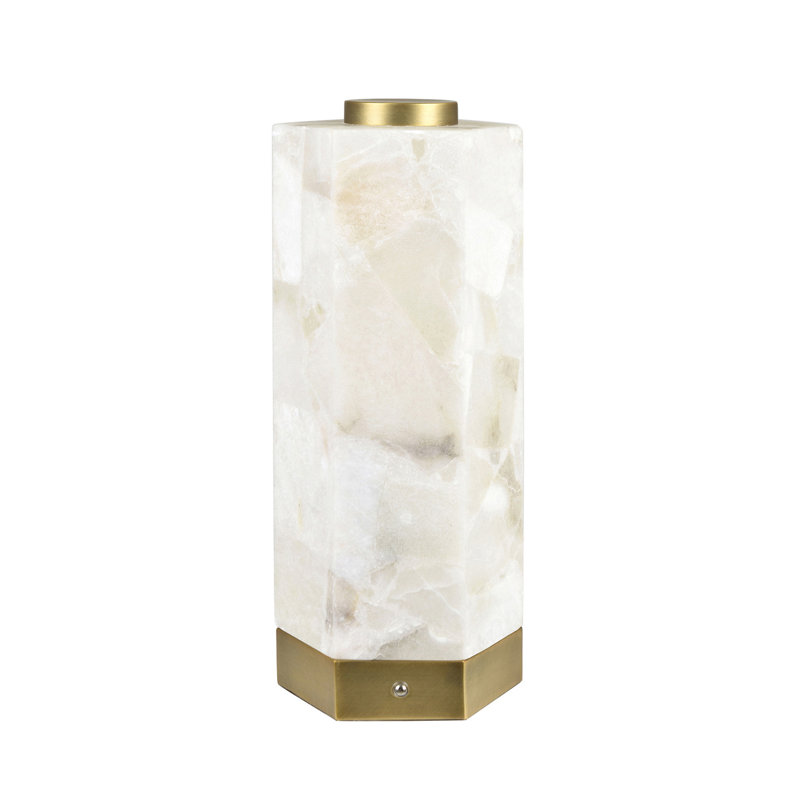 15.5" Metal Table Lamp With White Shade