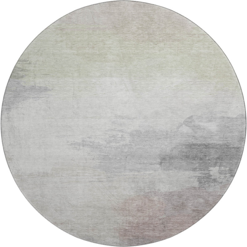 Premium Machine Washable Elize AMF1517 Modern Rug, Round 8'