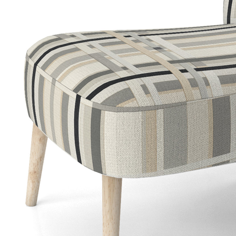 Chaise d'appoint moderne et contemporaine rembourrée Velvet Balines Lines