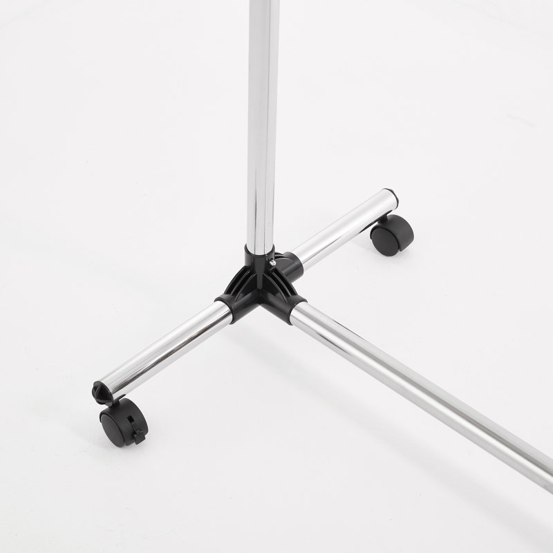 Adjustable Rolling Clothing Rack, Chrome