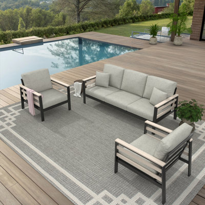 Outdoor Chair And Patio Sets With Sunbrella Cushions For Group Seating