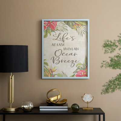Life's At Ease Framed Print - Solid Wood