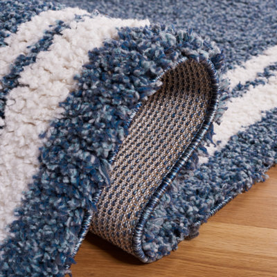 Calico Shag Performance Ivory/Blue Rug