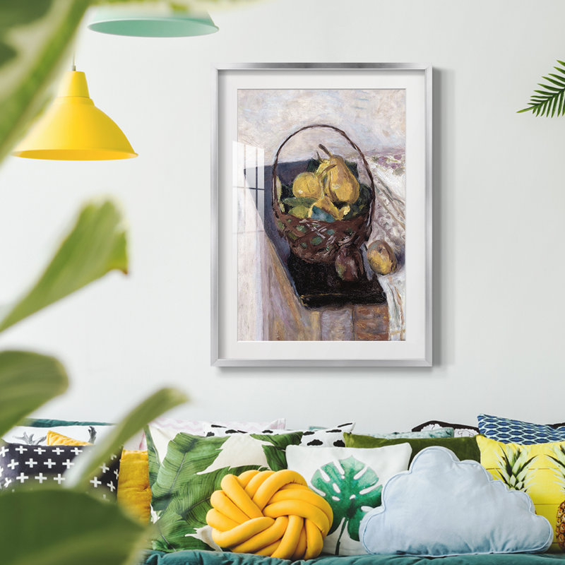 «Vintage Floral Print CCL», impression encadrée, Argent