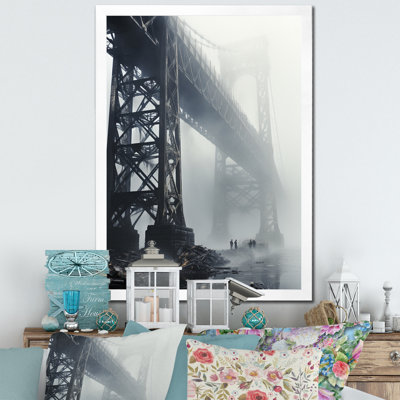 " Gray Bridge In Fog I "