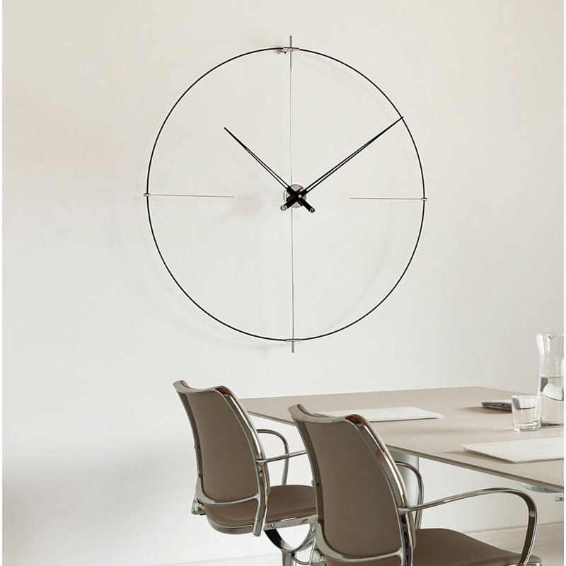 Bilbao Metal Analog Wall Clock, Black/Black