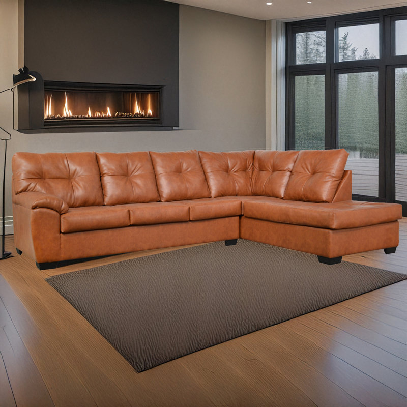 Canapé modulaire faisant face à la droite de 122 po Rowberrow, Châtaignier