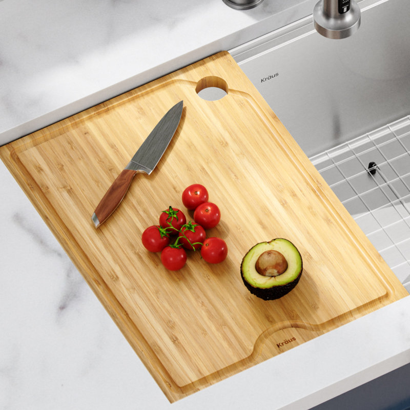 Planche à découper en bambou Kraus Kore, l 12 po x L 16,75 po