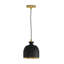 Bianca Ceramic Pendant (Matte Black and Gold)