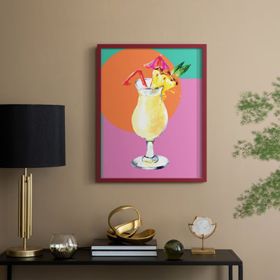 Pina Colada Framed Print - Solid Wood
