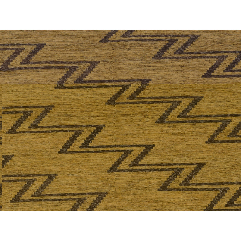 Wool Chevron Area Rug in Brown