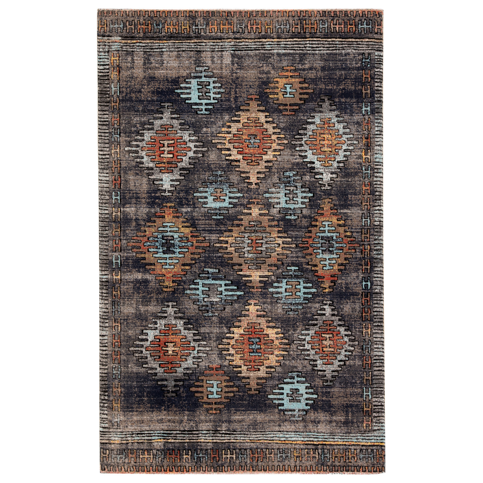 Halstead Multi Moroccan Outdoor Rug, Rectangle 5' x 7'6"