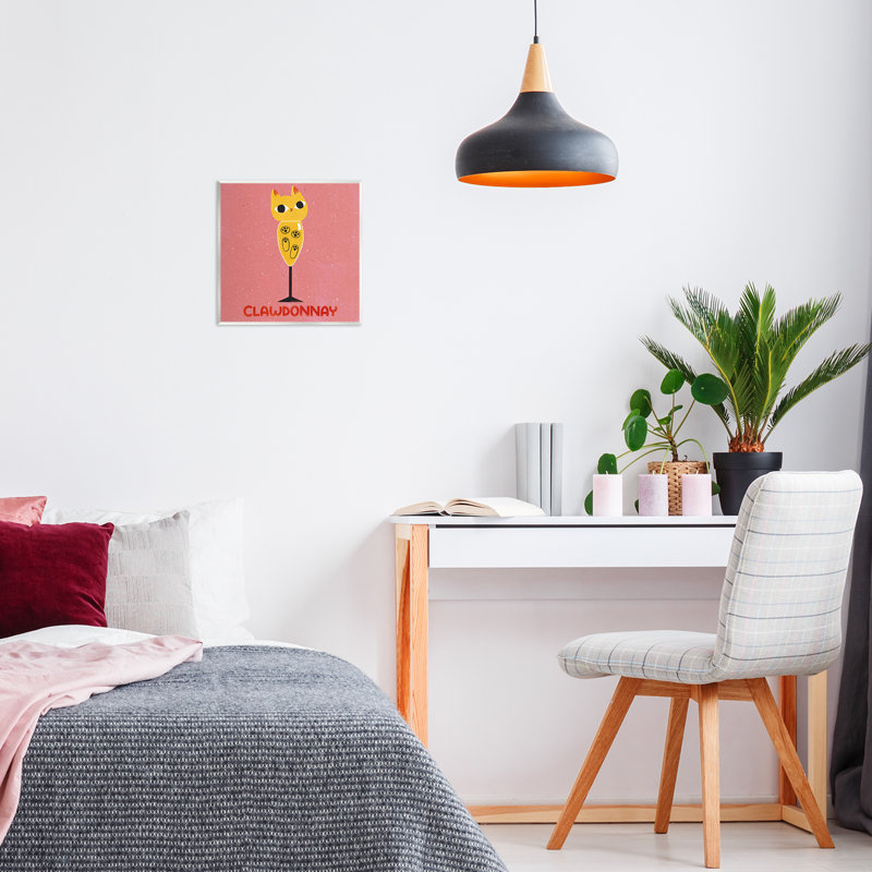Plaque murale «Clawdonnay Feline Wine» par Carrie Cantwell