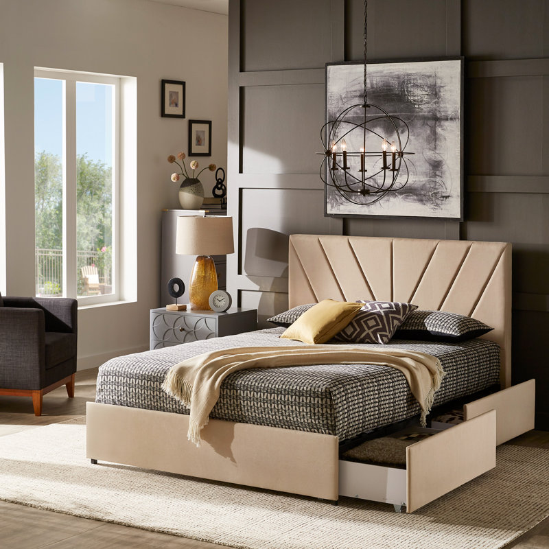 Cletus Upholstered Platform Storage Bed, Full