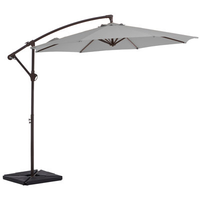 Beeram 120'' Round Cantilever Umbrella with Weighted Base