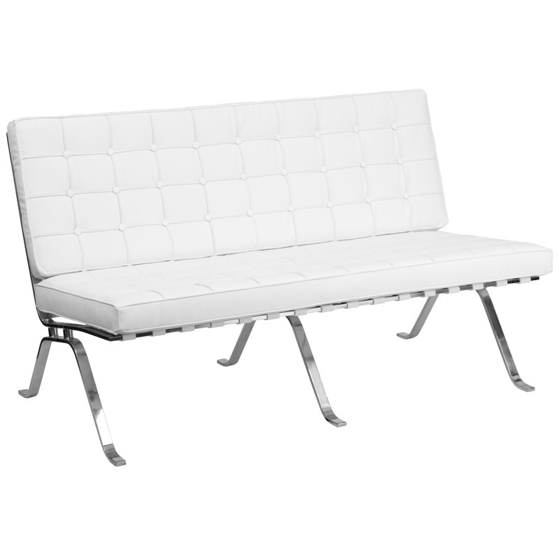 Causeuse Massaline LeatherSoft, Blanc