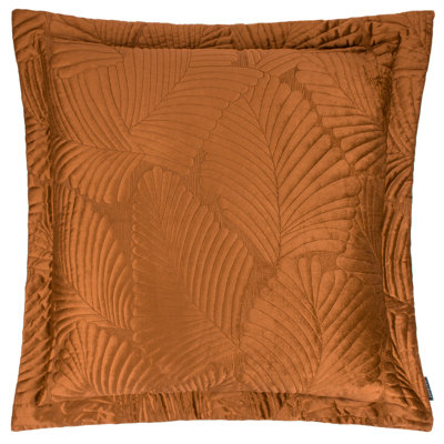 Palmeria Rust Square Throw Pillow Cover