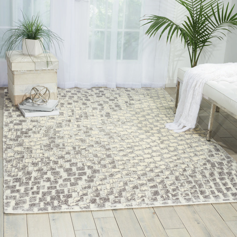 Baronets Wool/Luxcelle Cream Area Rug, Rectangle 7'9" x 9'9"
