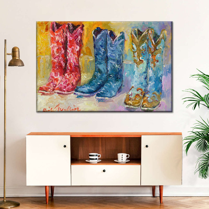 " Cowboy Boots Canvas Print ", 8" W x 12" H x 1" D