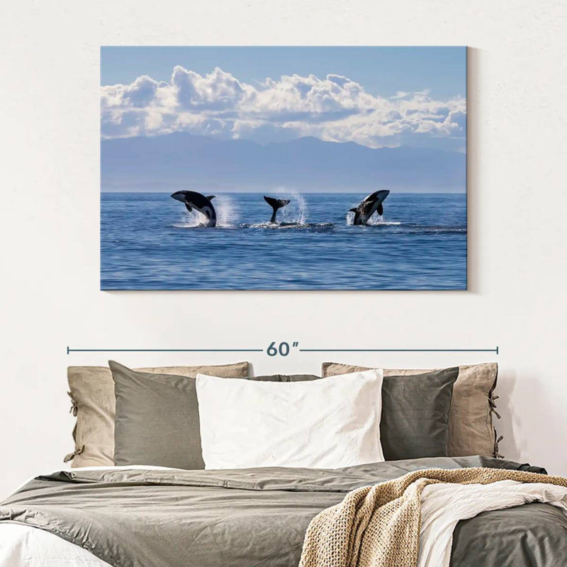 Brampt Lively Killer Whales, 34" H x 51" W