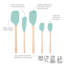 Flex-Core Spatula Wood Handle Set of 5 - White-1927921519