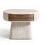 Table de chevet piédestal moderne avec tiroir en noyer