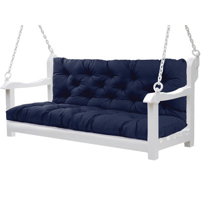 Outdoor Porch Swing Cushions Waterproof, Swing Cushions Thicken 4" 2-3 Seater Cushions Swing Replacement Seat Cushions with Backrest, for Outdoor Furniture Patio Lawn Garden