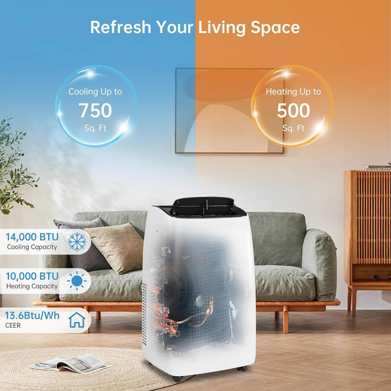 Climatiseur portatif 14 000 BTU Gaomon