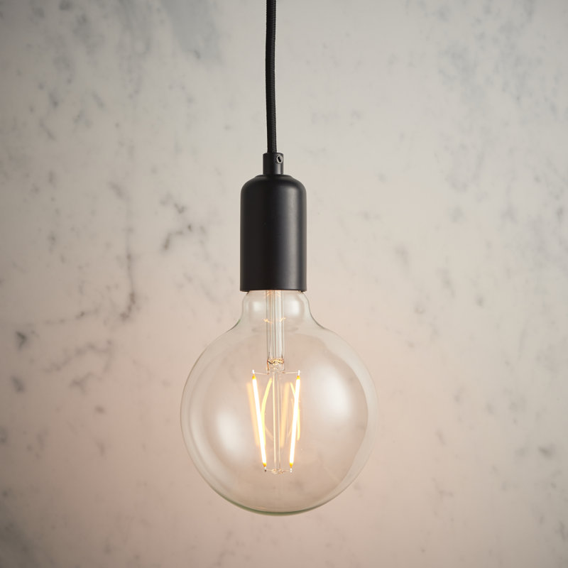 Drishya 1 - Light Bulb Pendant, Matt Black Paint