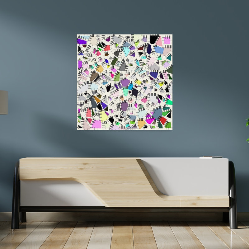 Art contemporain, art abstrait abstrait et coloré, H 36 po x l 36 po