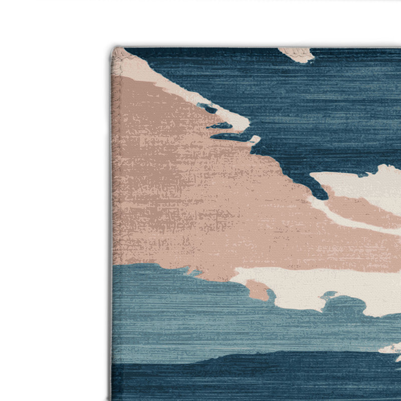 Tapis intérieur et extérieur beige Watercolor, Rectangulaire 2 pi x 3 pi